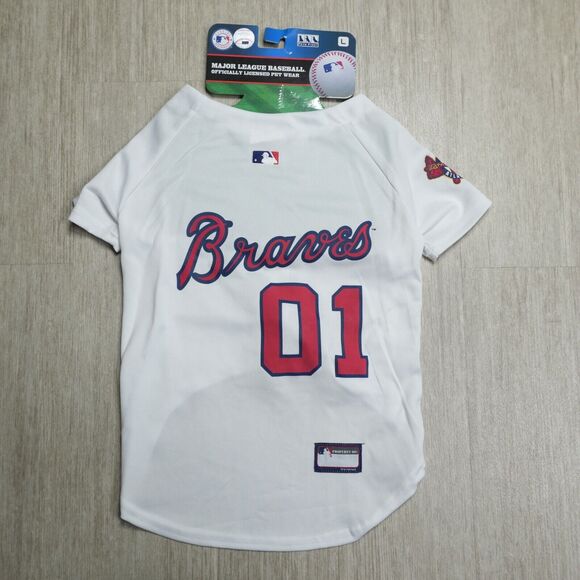 Sporty K9 Other - Atlanta Braves Baseball Dog Jersey Shirt Size Large NEW Cute Adorable Puppy Wear